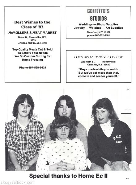 SKCS Yearbook 1983•102 South Kortright Central School Almedian